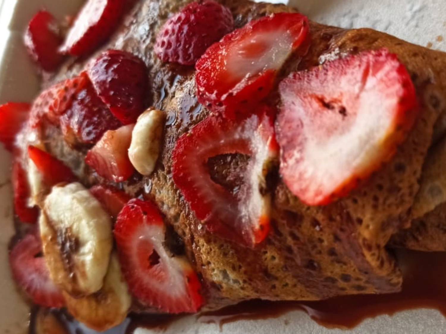 Crepa de Nutella con Fresas y Nieve