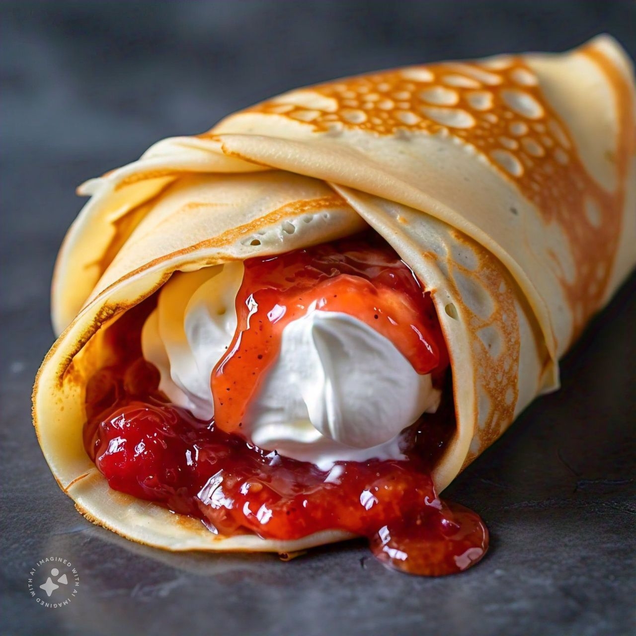 Crepa de Mermelada de Fresa con Fruta