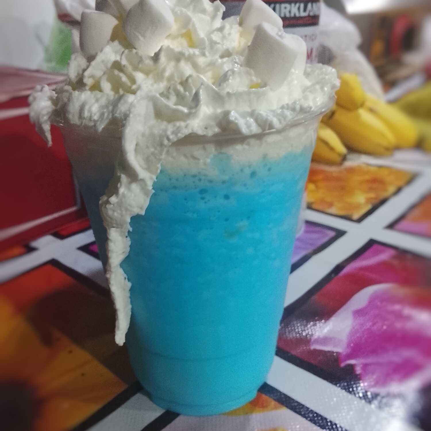 chicle azul