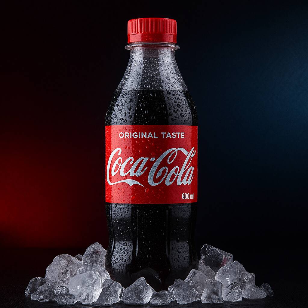 Coca Cola 600 ml, gelada.