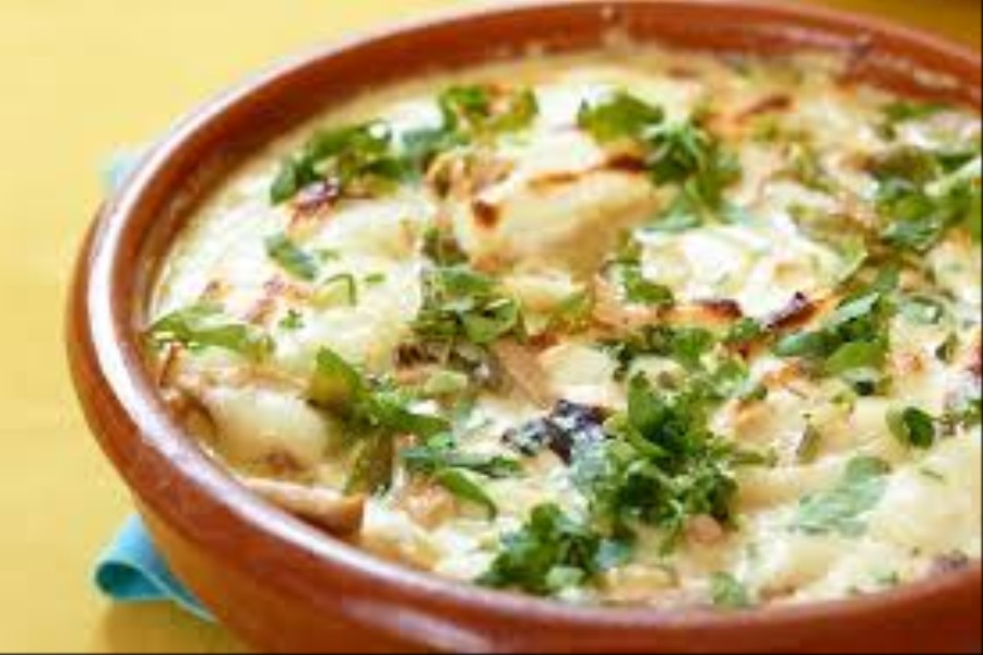 QUESO FUNDIDO CON POLLO
