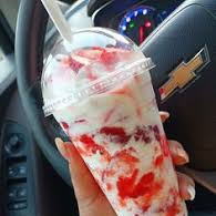 Fresas con Crema Congelada.