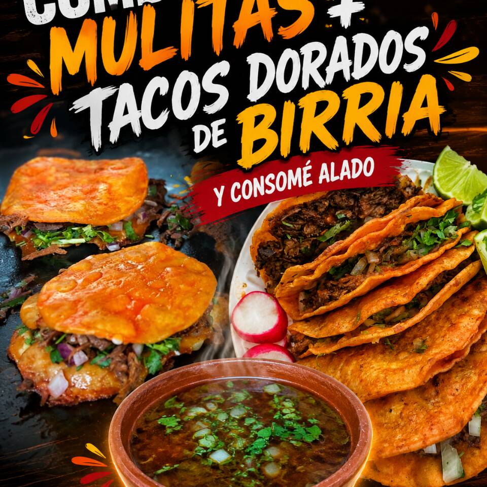 Combo 2Mulitas+2TacosDorados.