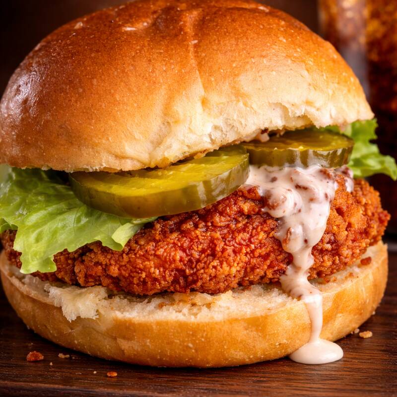 Hamburguesa Sencilla de Pollo