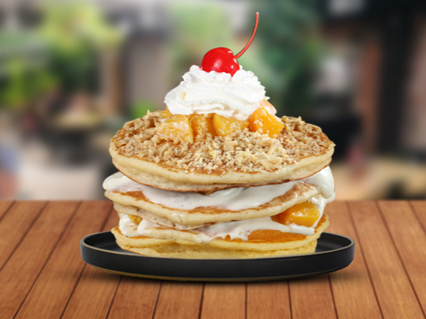 Pancakes de Duraznos con Crema