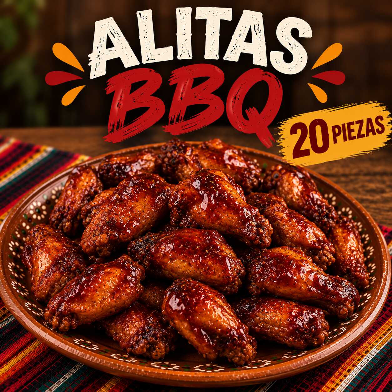 ALITAS BBQ 20 PZAS
