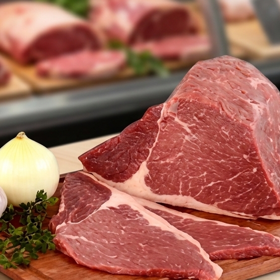 O coxão duro é uma carne robusta e saborosa, ideal para ensopados e cozidos, com um sabor marcante.