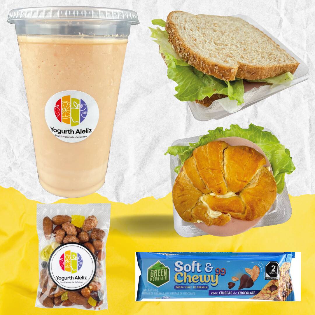 Licuado 1Litro+Cuernito +Sándwich +Frutos +Barrita