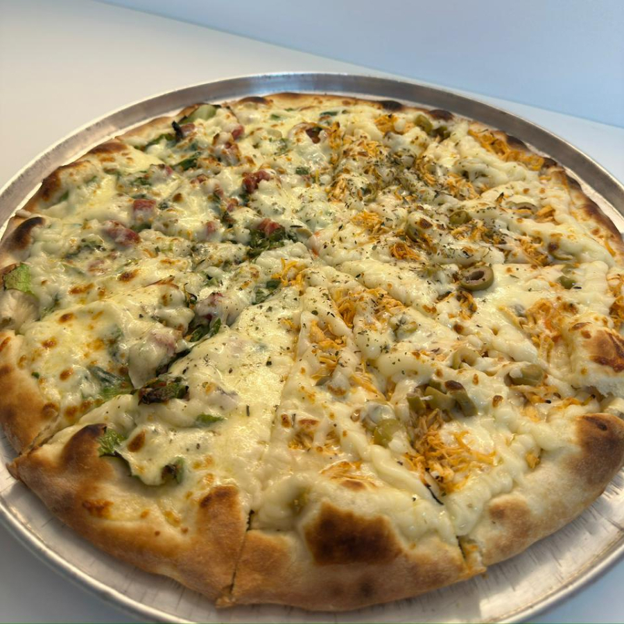 PIZZA GRANDE 8 FATIAS SABOR DE HOJE FRANGO COM CATUPIRY