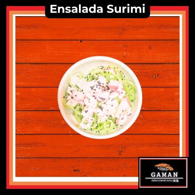 Ensalada pepino con surimi