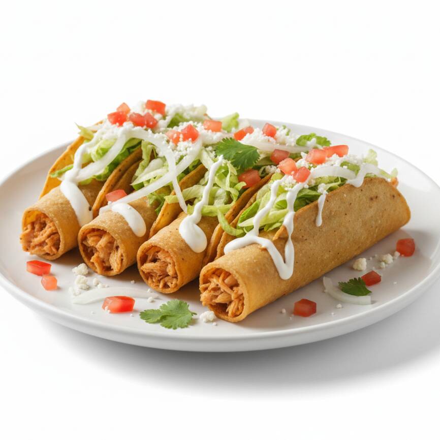 TACOS DORADOS DE POLLO