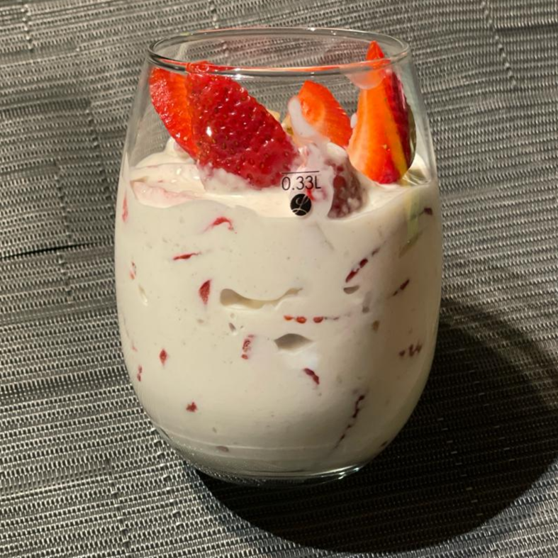 Fresas con crema La lechera