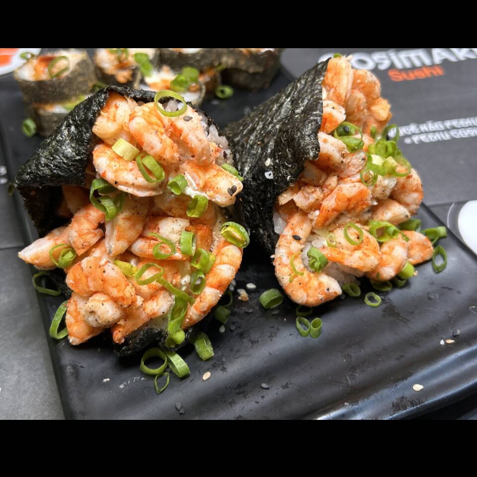 Filé de camarão fresquinho com cream cheese, uma explosão de sabor Peça camarão empanado ou natural e comprove!