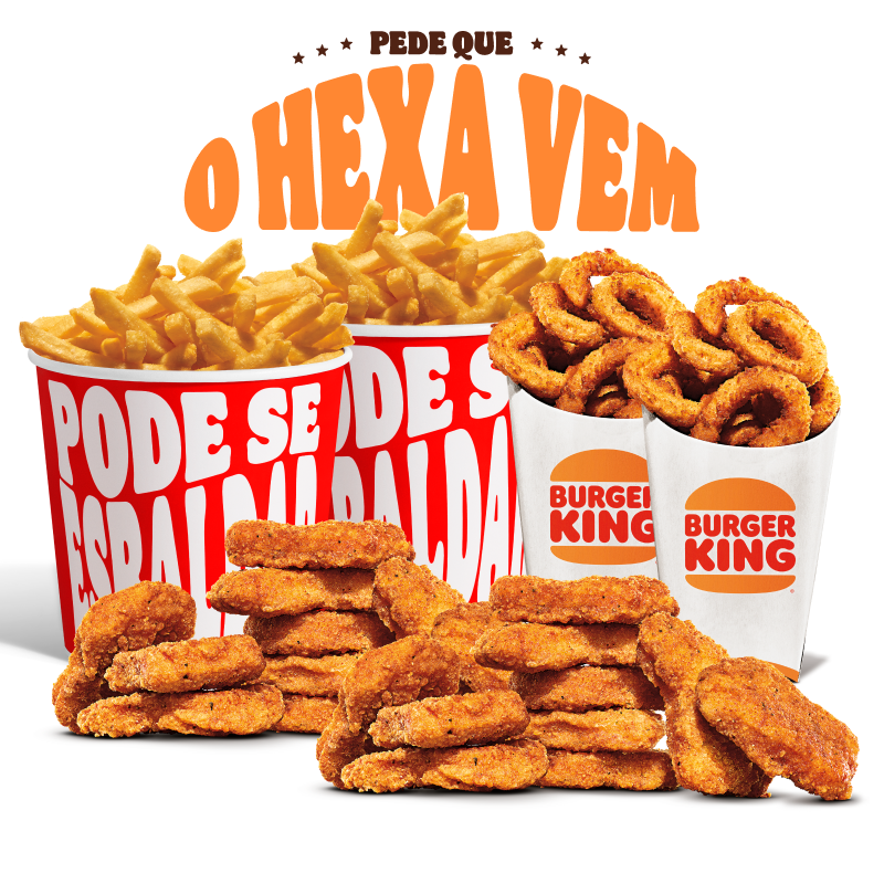 2 balde de Batatas + 2 Onion Rings + 2 10 BK Chicken