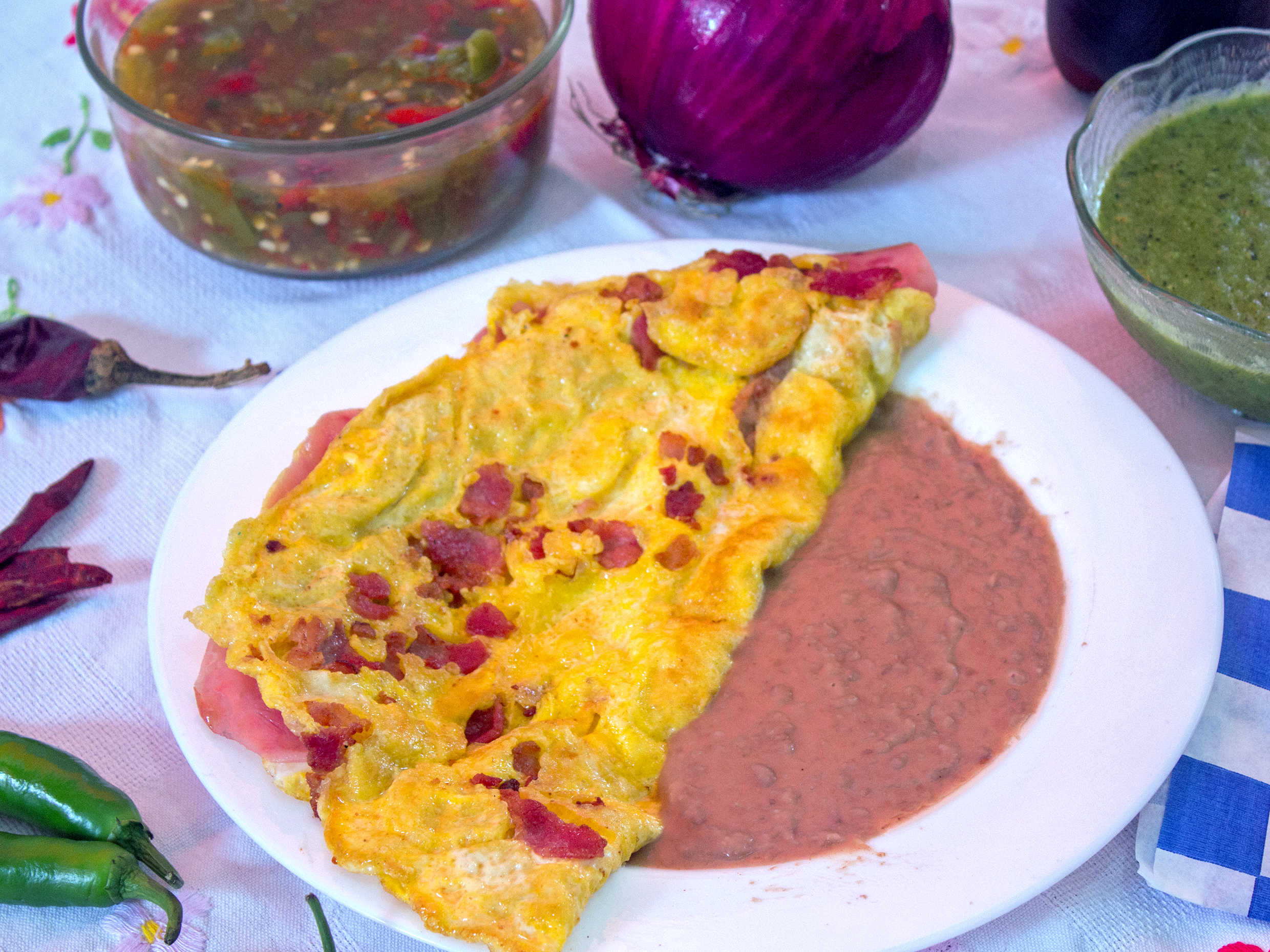 Omeletts de queso (3 huevos) agrega tus extras fa