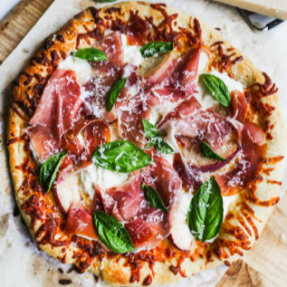 Pizza Prosciutto con Burata