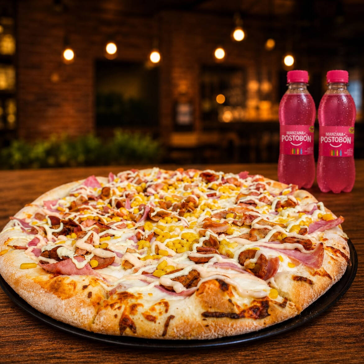Combo para 2: 1 Pizza Mediana + 2 Gaseosas 250 ml⭐