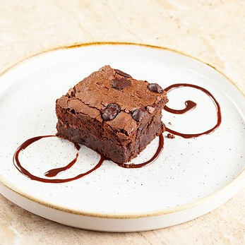 Brownie de chocolate belga com gotas de chocolate