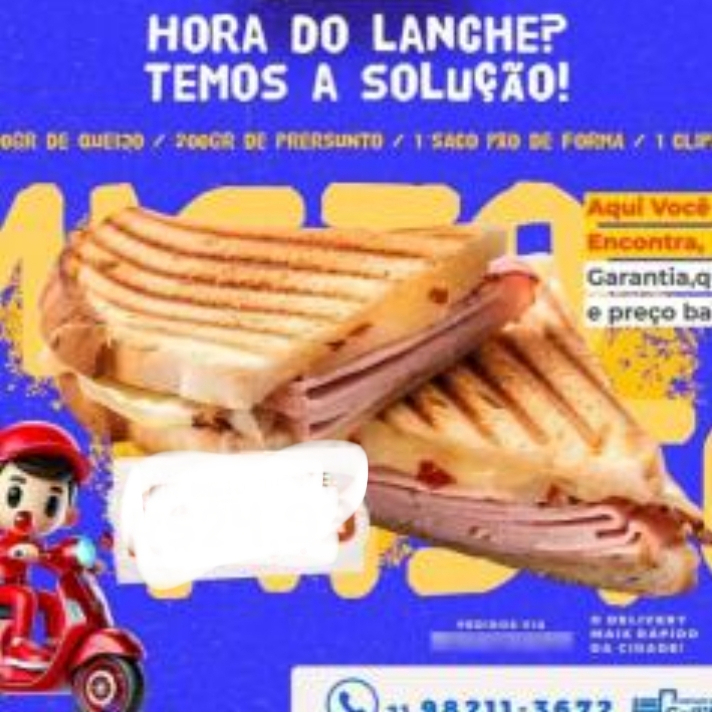 Nosso kit vem 200g de queijo 200g de presunto 1 pacote de pão de forma 1 refrigerante Cliper gelado 2 litros