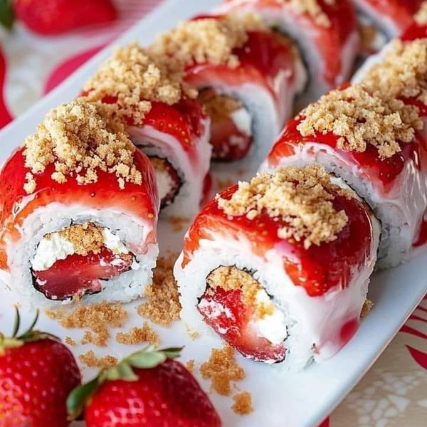 10 Piezas De Rollo Fresas + Té Frío