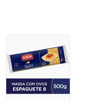 Macarrão com Ovos Espaguete Nº8 Adria 500g