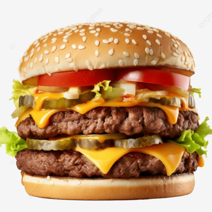 Hamburguesa Doble y Papas
