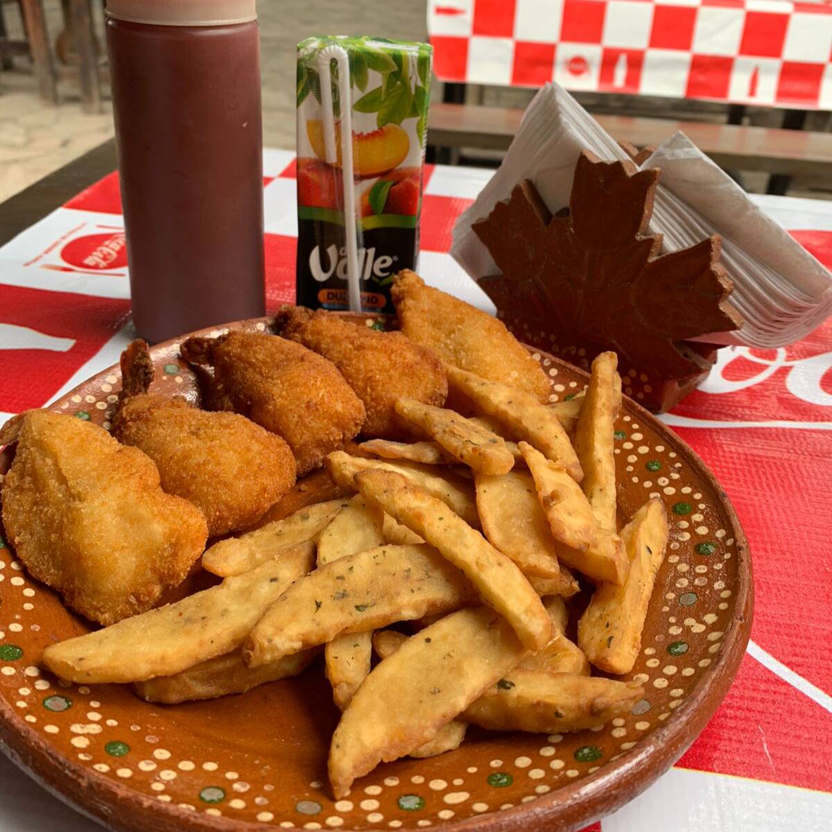 Camaron Empanizado con papas