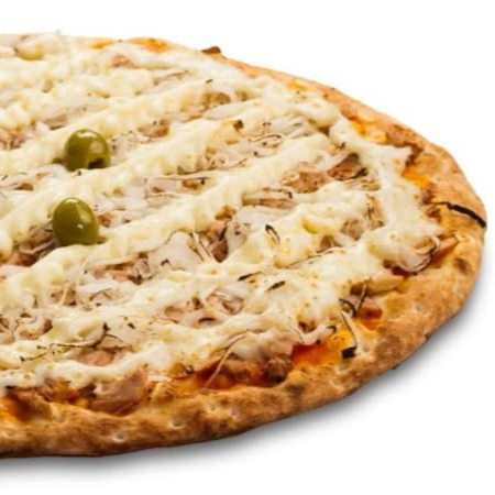 Atum sólido, cebola e requeijão da casa