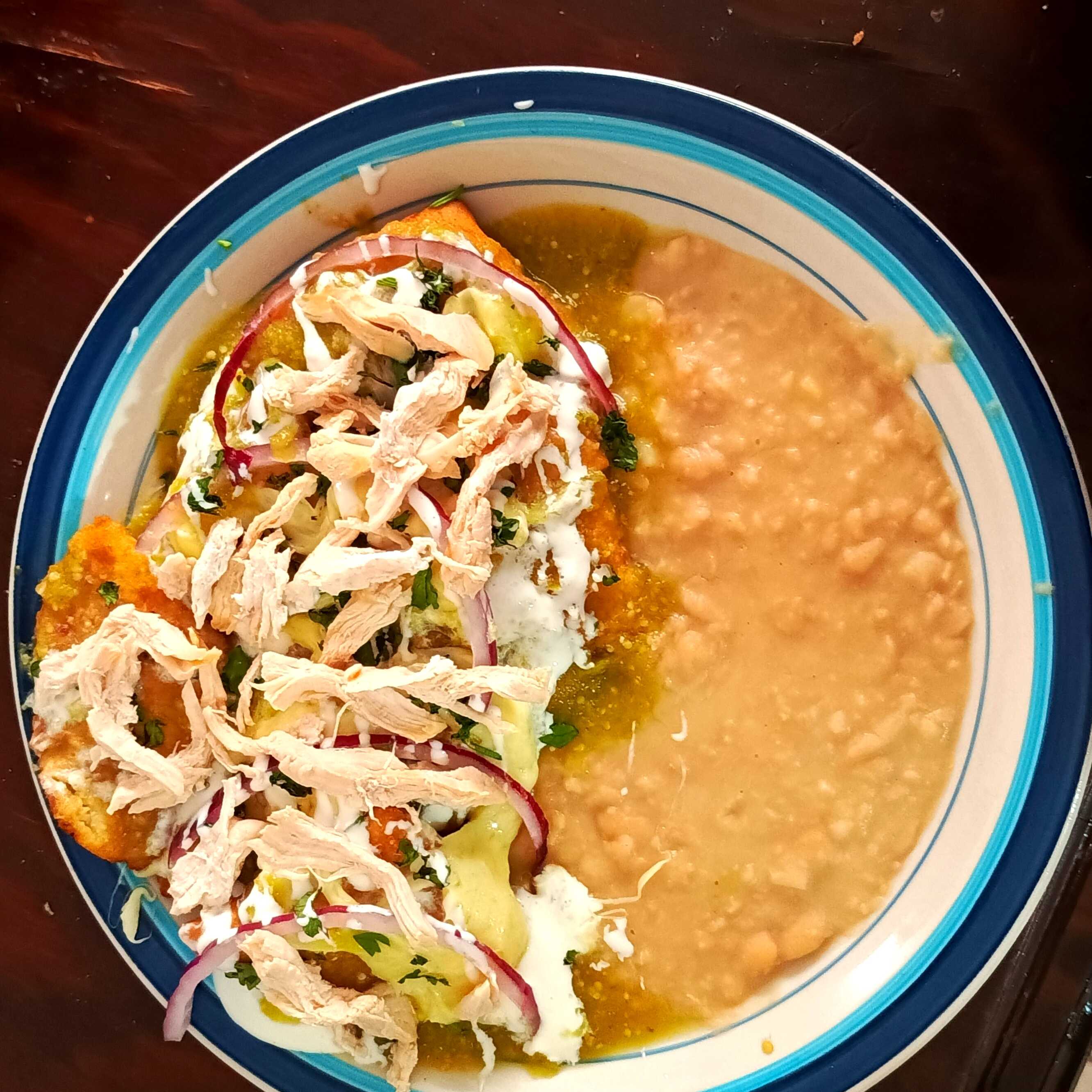 Chilaquiles Rellenos y con Proteina