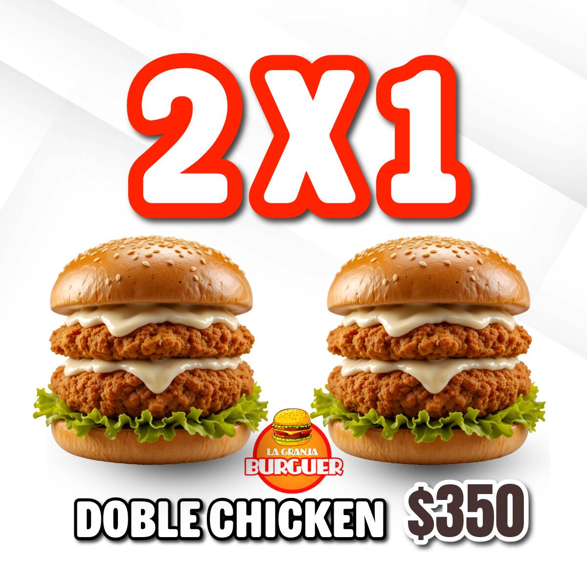 2 X 1 Combo Doble Cheese