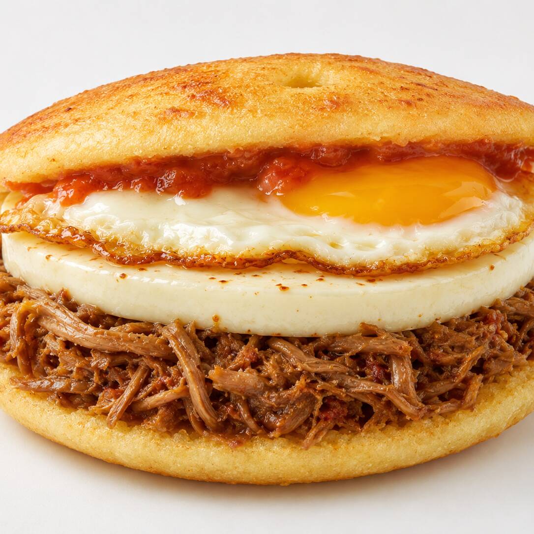 Arepa con Carne