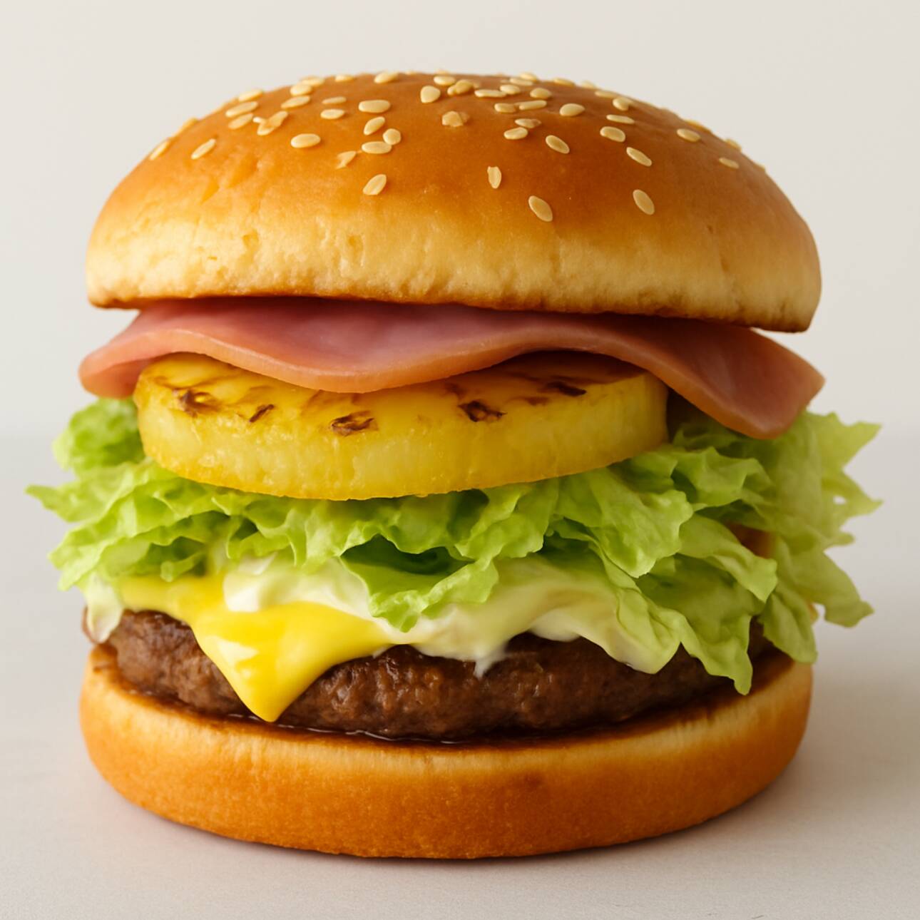 Deliciosa Hamburguesa con Piña