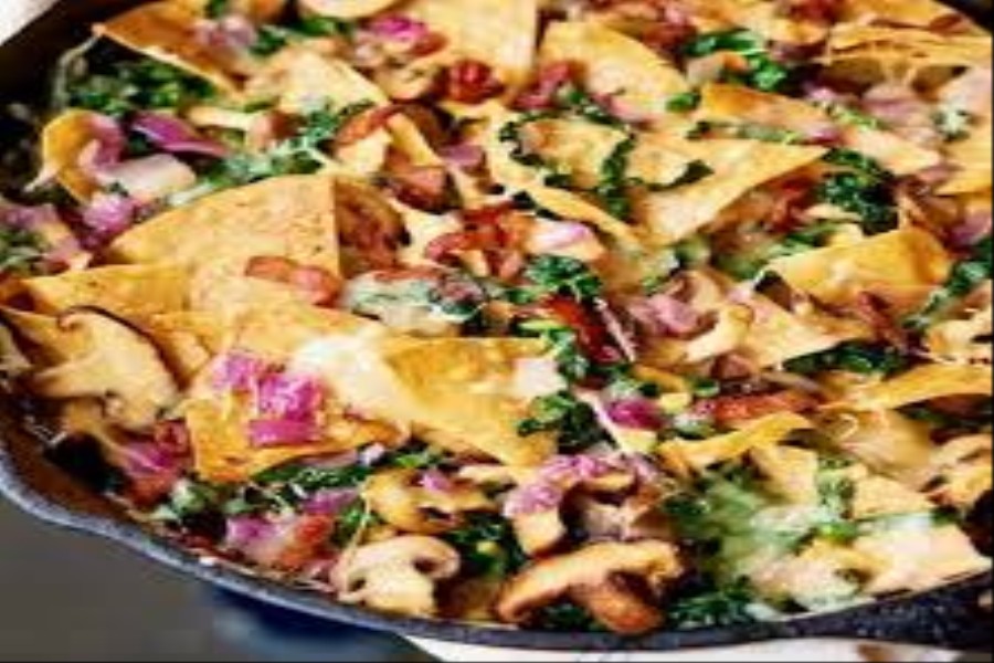NACHOS CON CHAMPIÑONES