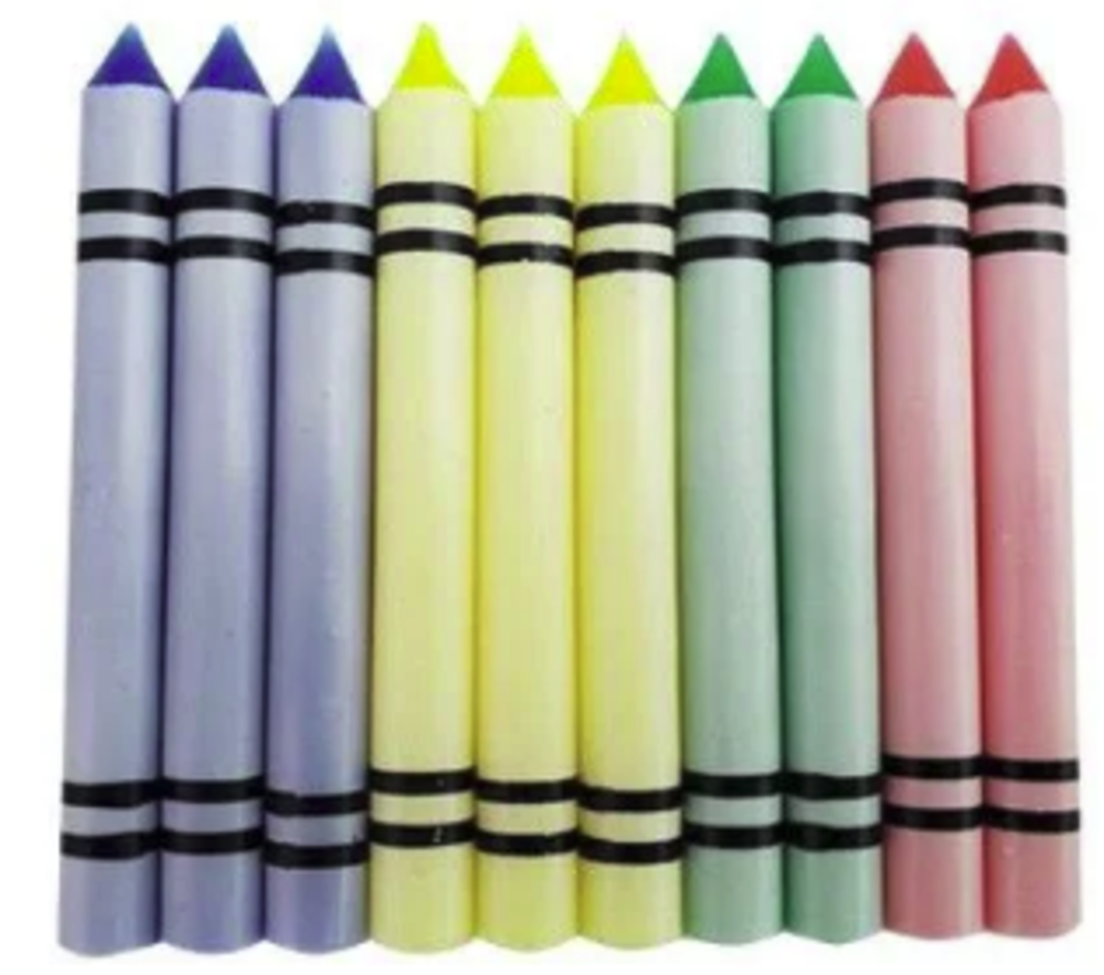 Velas de crayola Alegría