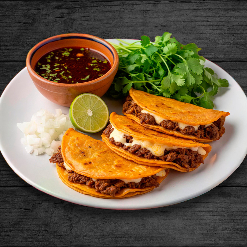 Combo 3 Quesabirrias de Harina más Consomé