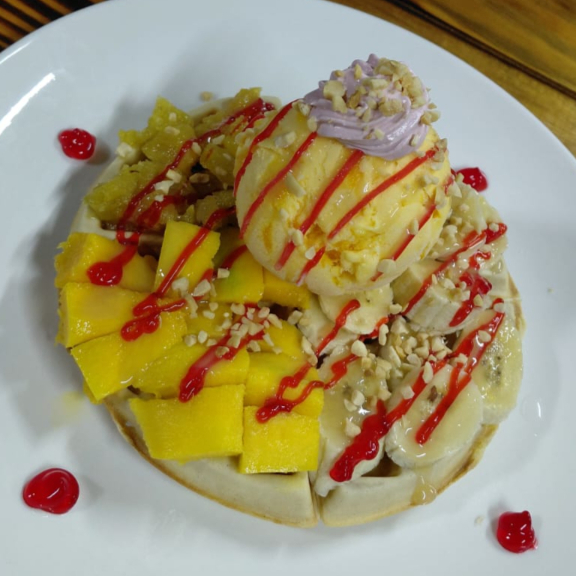 Waffle Sencillo con Helado