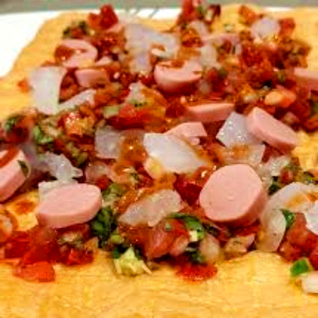 Duro con Salsa Mexicana y Salchicha
