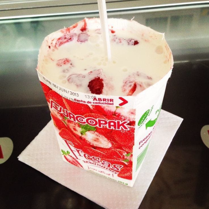 Fresas Congeladas con Crema
