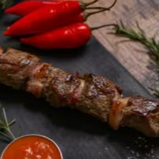 Alcatra em cubos com bacon