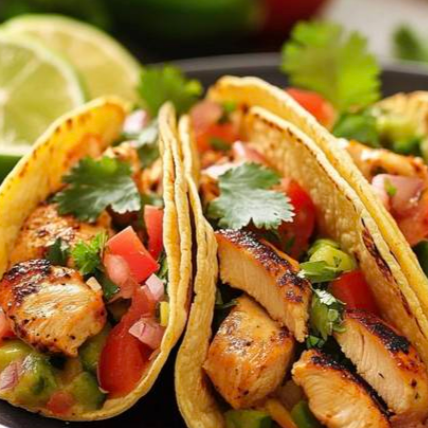Tacos de Pollo en Tortilla a Mano (3 Pzas)