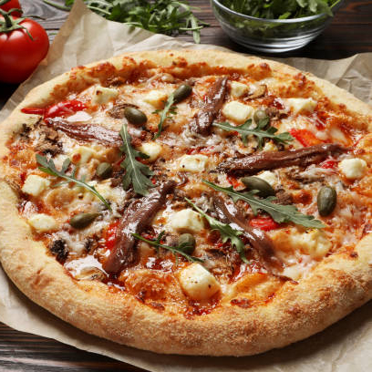 Aliche, oregano e parmesão