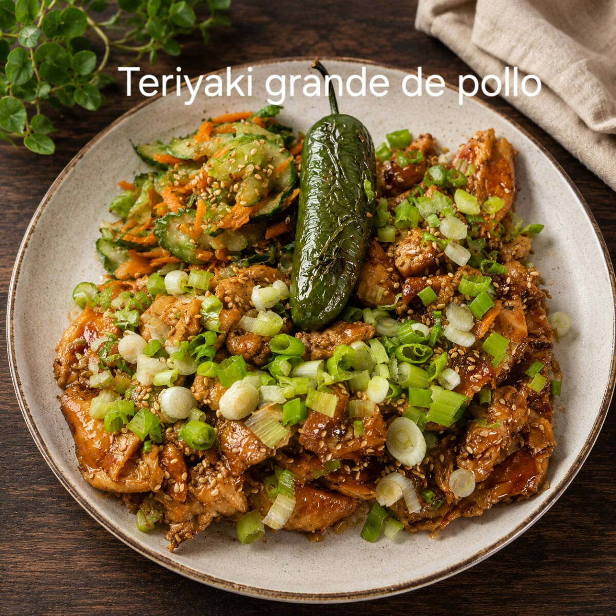 Teriyaki de pollo grande