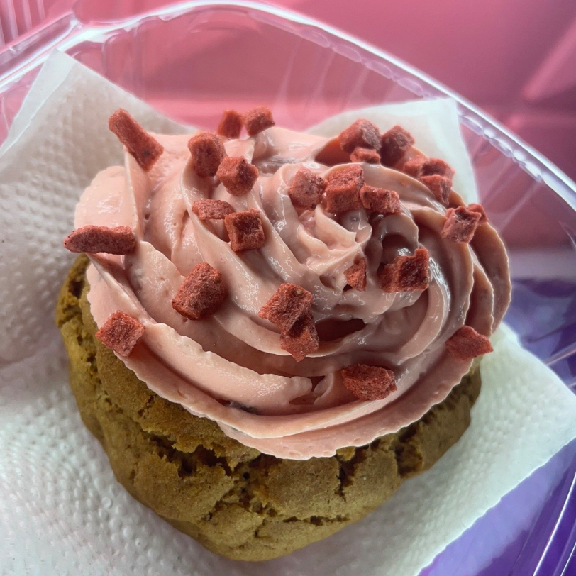 Crumble Cookies de 100 Gr Sabor Fresas con Crema