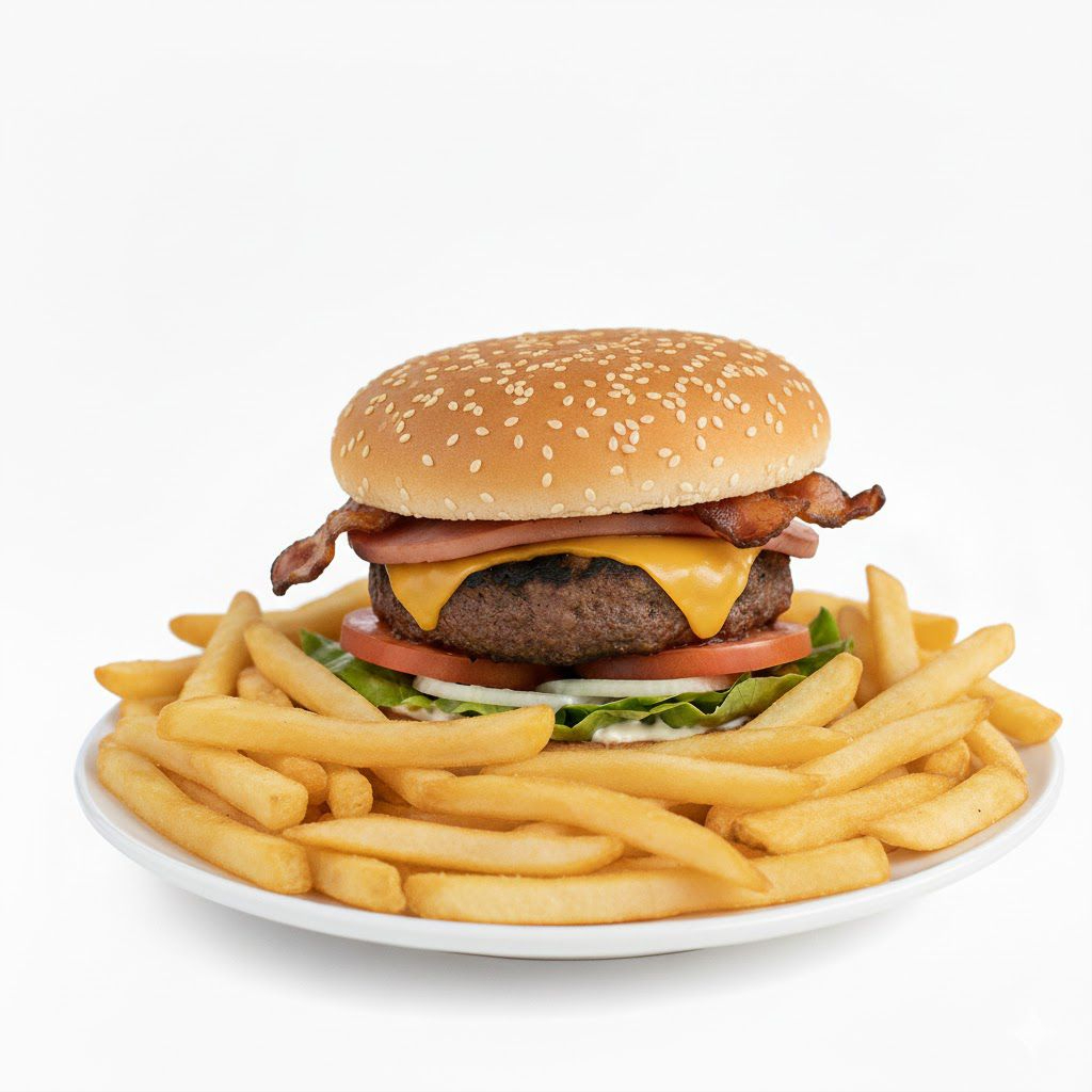 Hamburguesa Sencilla Con Papas