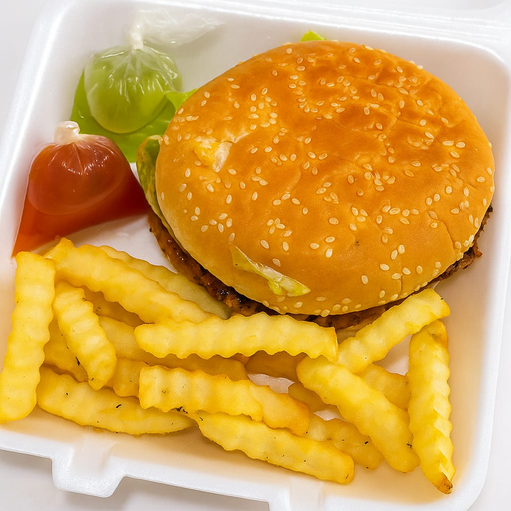Hamburguesa Con Papas