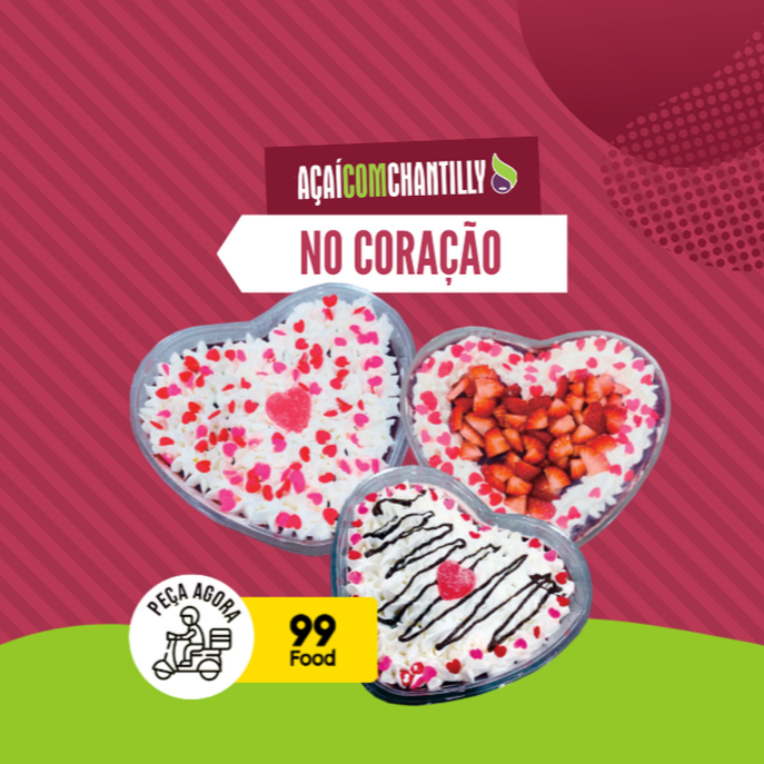 Seu açaí montado em um pote de coração com aproximadamente 400ml ! Ideal para presentear alguém especial !