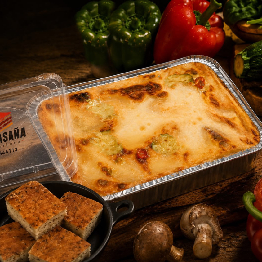 Vegetariana mas Pan con Ajo