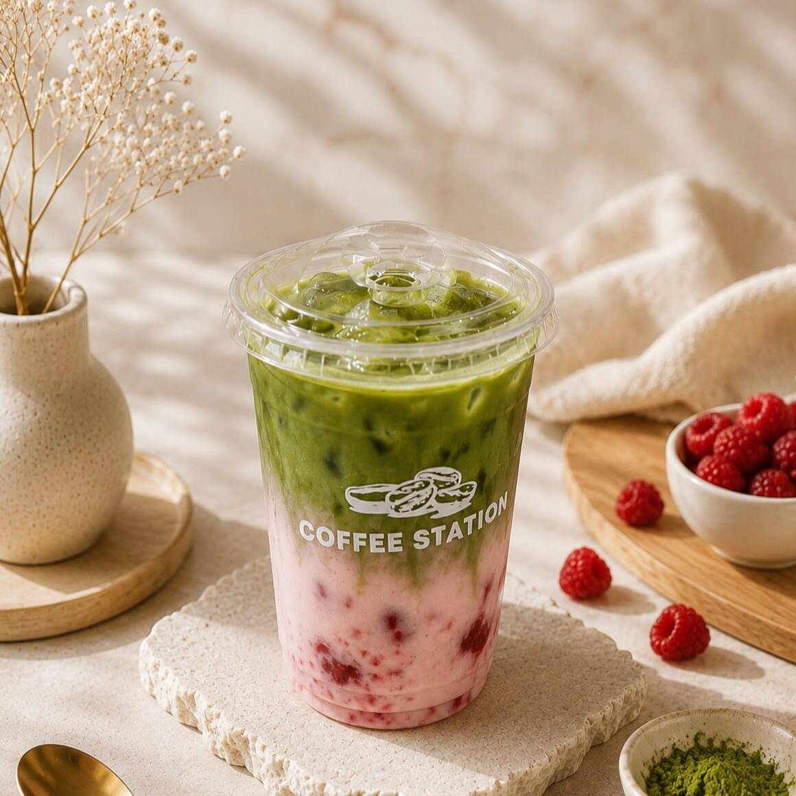 Raspberry Matcha