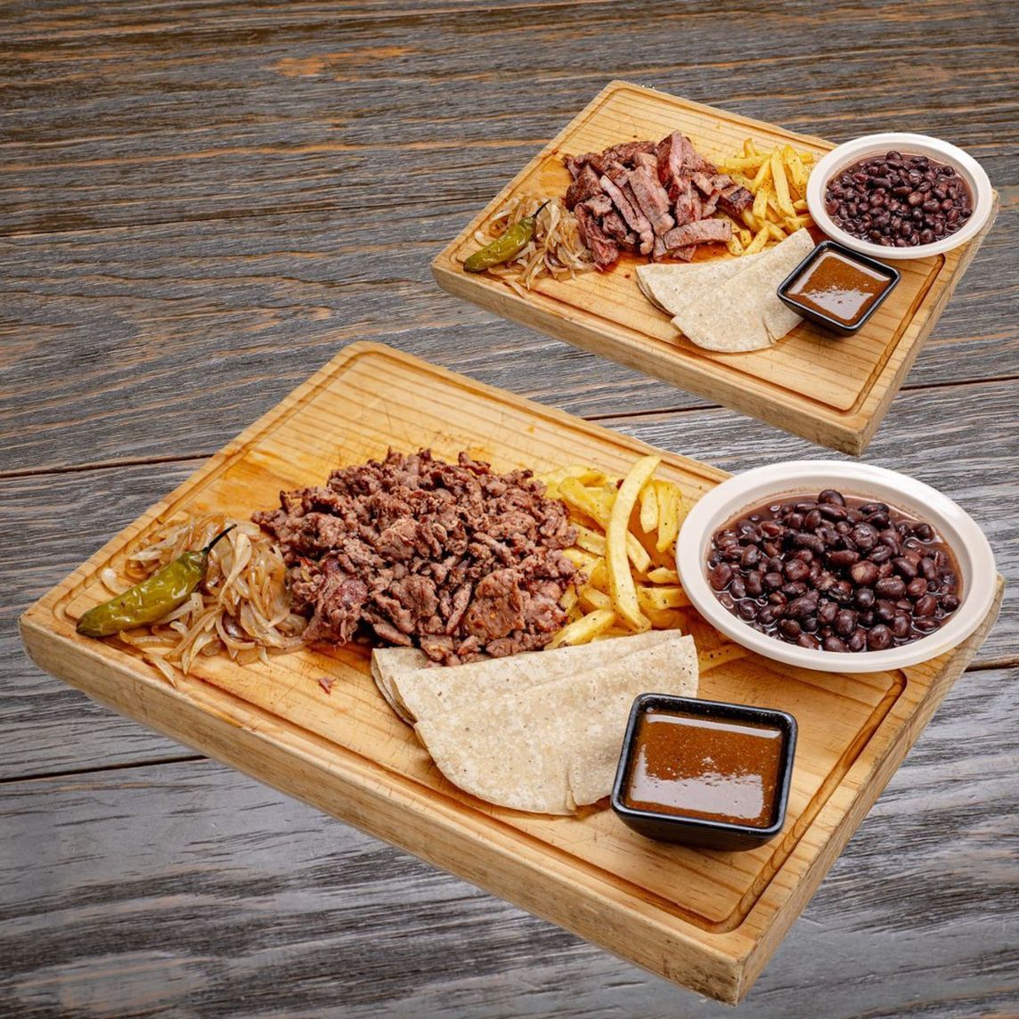Media Orden de Bistec con Arrachera