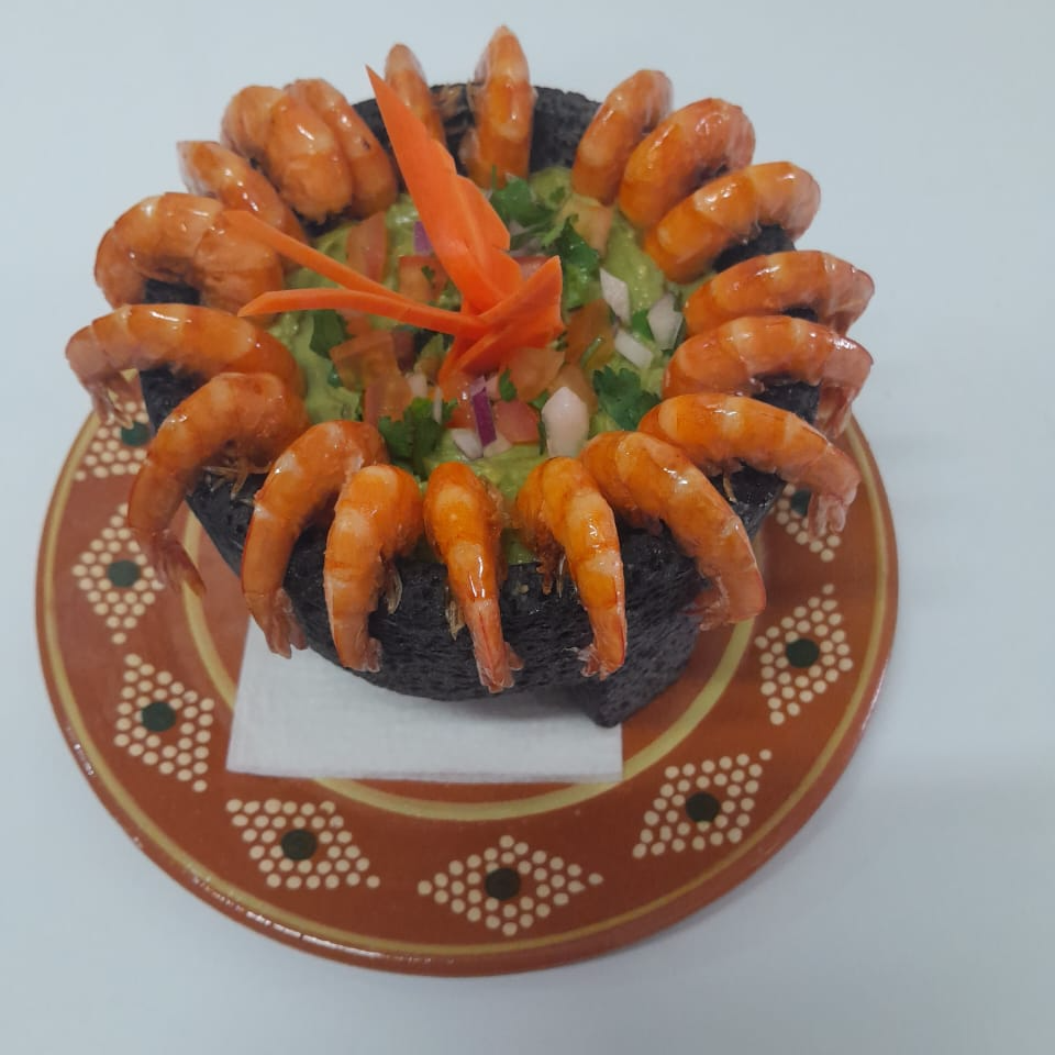 Guacamole con Camarones